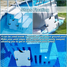 2 Pack Pool Ladder Weights, 26LBS HDPE Pool Step Weights to Prevent Floating, Reusable Swimming Pool Stair Weights
