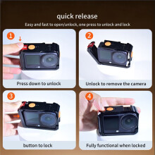 Outdoor Anti Shock Camera Cage for Osmo Action 6 Magnetic Quick Release Anti Slip Handle Grip
