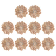 Lotus-Shaped Heat-Resistant and Washable Flower Placemat Decorative Heat-Resistant Table Pad Coasters Home Party Gold