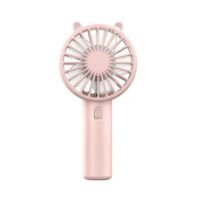 Handheld Fan Portable USB Rechargeable with Desk Base Small Makeup Eyelash Cooler for Women Girls Outdoor Use