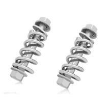 2PCS M10x1.25 Exhaust Manifold Bolts Kit with Springs, Universal Fit for Most Cars, Reduces