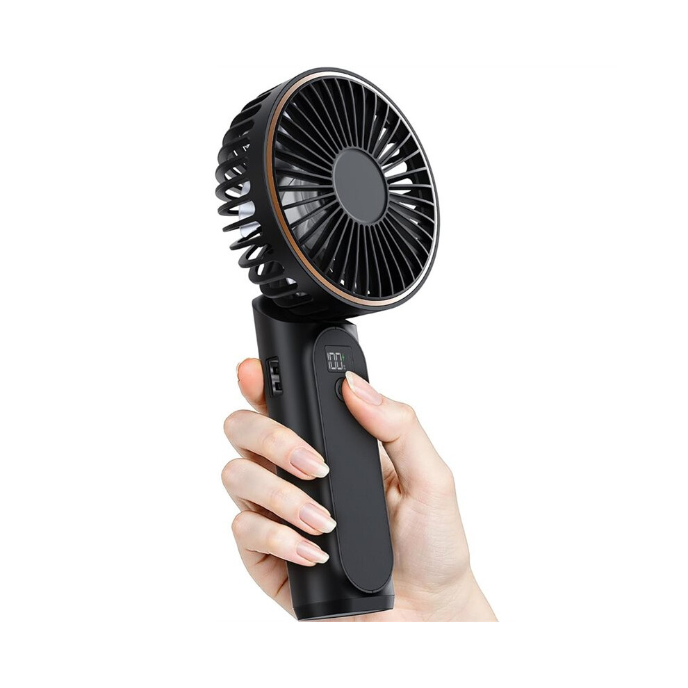 Portable Handheld Fan, Portable Fan Rechargeable, 4000Mah, 180 Adjustable, 6 Speed Wind, Display Electricity In 4711114140914