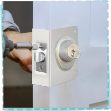 Verstärkungsplatte für Schloss und Tür, 1-3/4 Zoll Dick, 2-3/8 Zoll Dornmaß, 2-1/8 Zoll Bohrung, Türverstärkung, Reparatur