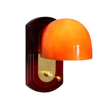 French Led Wall Sconces Bedside Lamp Vintage Wall Light Fixtures with Glass Shade Retro Vanity Light Fixtures