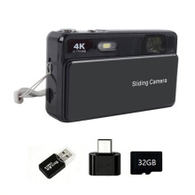 M15 4K Slide Digital Camera 2.8Inch IPS Screen Autofocus Vlogging Camera 16X Zoom Video Photography Camera 32GB