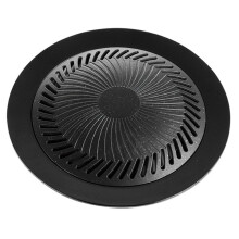Aluminum Korean Grill Portable Round Nonstick Bbq Tray for Meat Vegetables Outdoor Camping Cooking Kitchen Accessories