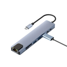8 in 1 USB C HUB Type C Splitter Docking Station Laptop Adapter for Air M1 Pro RJ45 PC Laptop