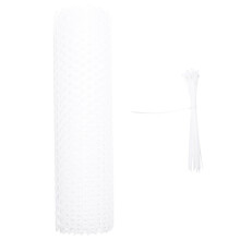 Reusable Plastic Chicken Wire Fence Mesh Durable Hexagonal Mesh DIY Project for Home Garden Courtyard(White)