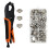 Heavy Duty Snap Fastener Tool Set, Adjustable Snap Button Kit Includes 40 Sets 15mm Stainless Replacing Metal Snaps 1