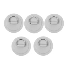 Lot de 5 Anneaux en D en Acier Inoxydable pour Kayak Gonflable, Accessoires pour Planche Ă Pagaie et Paddle (Anneaux en PVC)
