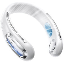 Portable Air Cooler USB 5W Bladeless Neck Fan with LED Display and 5 Speed Settings