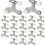 20pack Hinge Pin Door Stops Satin Brushed  Adjustable Heavy Duty Hinge  with Rubber Bumper Tips 1
