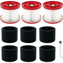 3 Pack 49-90-1900 Wet Dry Vacuum Filter Replacement for Filter with 6 Foam Sleeve Filters and 1 Brush