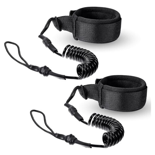 2 Stück Surfboard-Leashes, Spiralleine, Paddleboard-Kompatible Surfboard-Leash