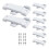 8-Pack White Window Sash Locks with Screws - 2-1/4'' Mounting Hole Centers for Vertical Sliding Window 1