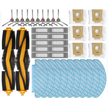 Conjunto de 38 Peças para Aspirador Robô para para Deebot N8/T8/T5/N8 Pro/N10 : Escova Lateral Principal, Filtro HEPA, Esfregão e Saco de