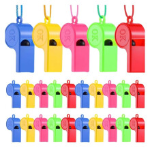 100 Stuks Coachfluit met Lanyard, Gekleurde Noodfluiten, Aanmoedigingsprops, Reddersfluiten voor Voetbalsporten