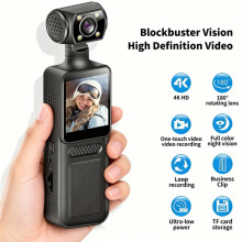 Cámara Deportiva Profesional de Bolsillo HD WIFI con Lente Giratoria de 180, Grabadora Portátil para Ciclismo Al Aire Libre con Control Remoto y