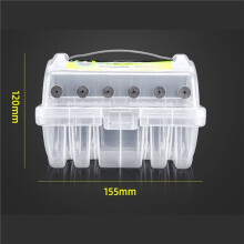 2 Pcs Fishing Holder Storage Box Clear Multi-Functional Fishing Organizer, Portable Tackle Case