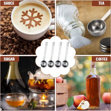 4Pcs 2 Tablespoon Scoops with Long Handle,30 Ml Stainless Steel Measuring Spoon for Coffee Milk Fruit Powder,