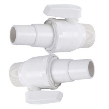Conector de Bomba com Válvula de Esfera de 2 Vias para Piscina, 1,5 - 1,25 Polegadas