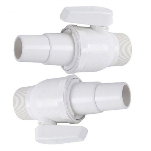 Conector de Bomba com Válvula de Esfera de 2 Vias para Piscina, 1,5 - 1,25 Polegadas