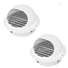 2 Pcs Wall Mounted Ventilation Cover, Stainless Steel Circular Exhaust Grille, Ventilation Outlet, Dry Hood