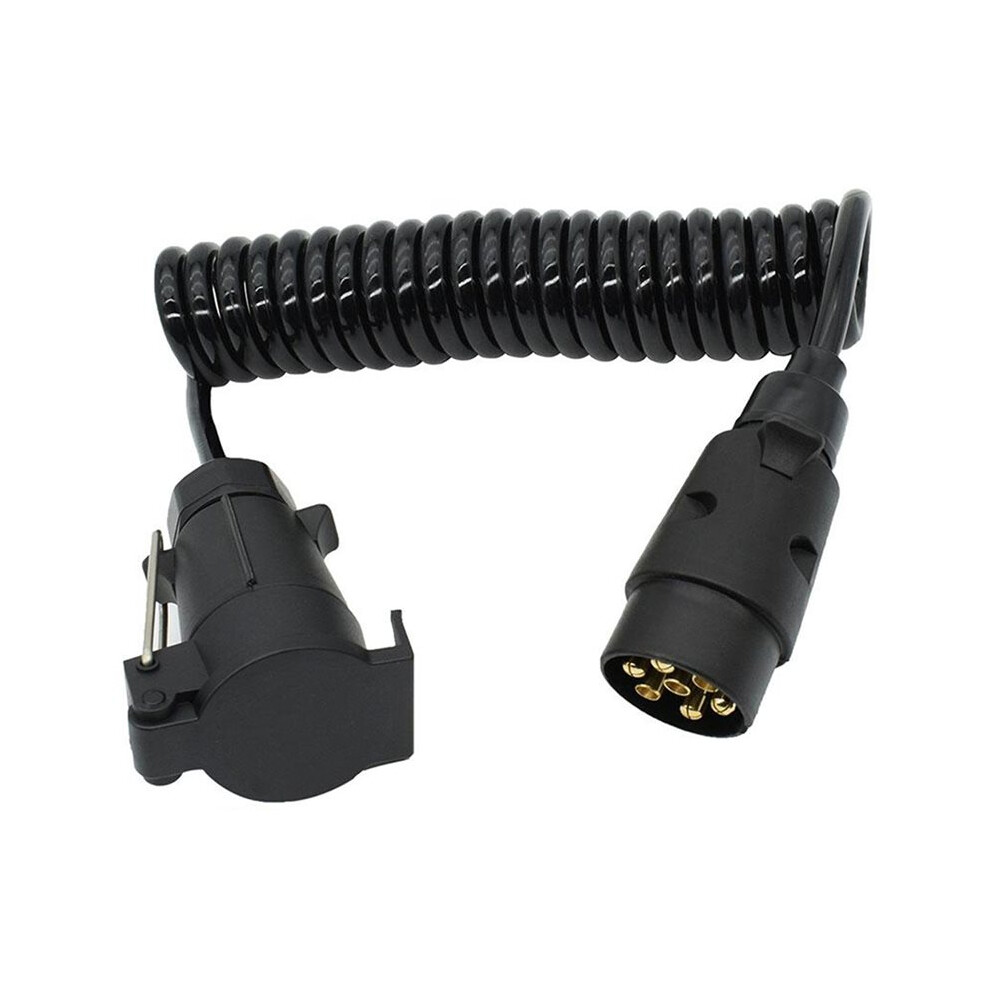 7 Pin Trailer Truck Board Extension Cable M To F Wire Plug Socket Spiral Stretch Connecting Plug Wire Eu Plug Light 4713951362306