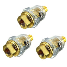 3Pcs  Oiler Pneumatic Tool Accessories- 1/4inch NPT Oiler Oil Lubricator for Air Compression Air Tool Oiler -Yellow