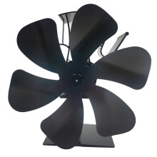 Ventilateur de Poêle à Bois à 6 Pales, Alimenté par la Chaleur, Non Électrique, pour Poêle à Granulés ou à Bois, avec Support de Fixation.