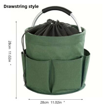 (Green) Material Oxford Multifunctional Collapsible Basket With Drawstring Closure For Camping