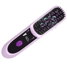 Go Brush Pro Portable Straightener Brush with LCD Display, Fast Heating, Cordless