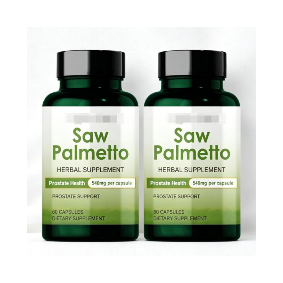 (60 Count (Pack of 2)) Saw Palmetto 540mg Herbal Capsules, Menâs Urinary & Prostate Health Support