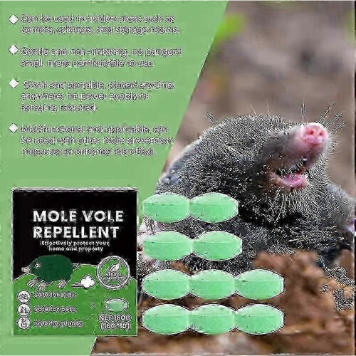 (4pcs) Outdoor mole repeller fast-acting for garden lawn w 1