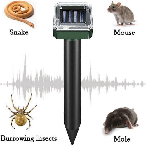 Mole Repellent Squirrel Repellent 10 Pack Ultrasonic Snake Repellent Repeller Sonic Mole Deterrent Spikes 1
