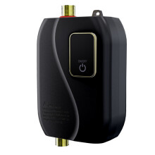 (Black) lectric Tankless Instant Hot Water Heater 3000W Under Sink Tap Bathroom Kitchen