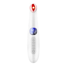 (WHITE) 3 in 1 Eye Massager Wand Eye Lift Wand Beauty Device with Vibration Red Light for Dark Circle Puffiness and Fine Lines
