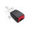 2 Pack Seat Belt Extender Clips with Comfortable 12 cm Extension Strap, Black and Durable Fit 2