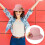 Outdoor Use Pink Sun Blocking Hat 1Pcs Folding Fashionable Hat 2