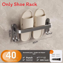 (40cm Gray)Wandhalterung Schuhregal Platz Aluminium mit Anti-Feuchtigkeit Funktionen für Schlafzimmer Bad