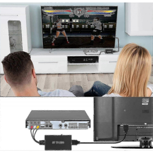 Μετατροπέας RCA σε HDMI, Προσαρμογέας Composite σε HDMI 1080p με υποστήριξη PAL/NTSC για τηλε 2