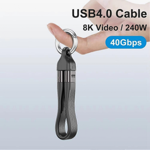 3PCS Keychain PD 240W Fast Charging Cable 40Gbps USBC to C Fast Charging Cable Hard Drive Data Transfer Cable 2