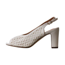Escarpins à talon - POTI PATI - Poti Pati - Bride à boucle - Bout ouvert - Blanc