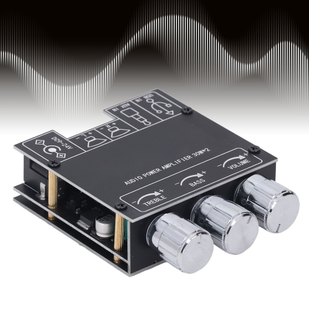 Sound Amp Board 2X30w 2.0 Bt Aux Usb 7444352202584