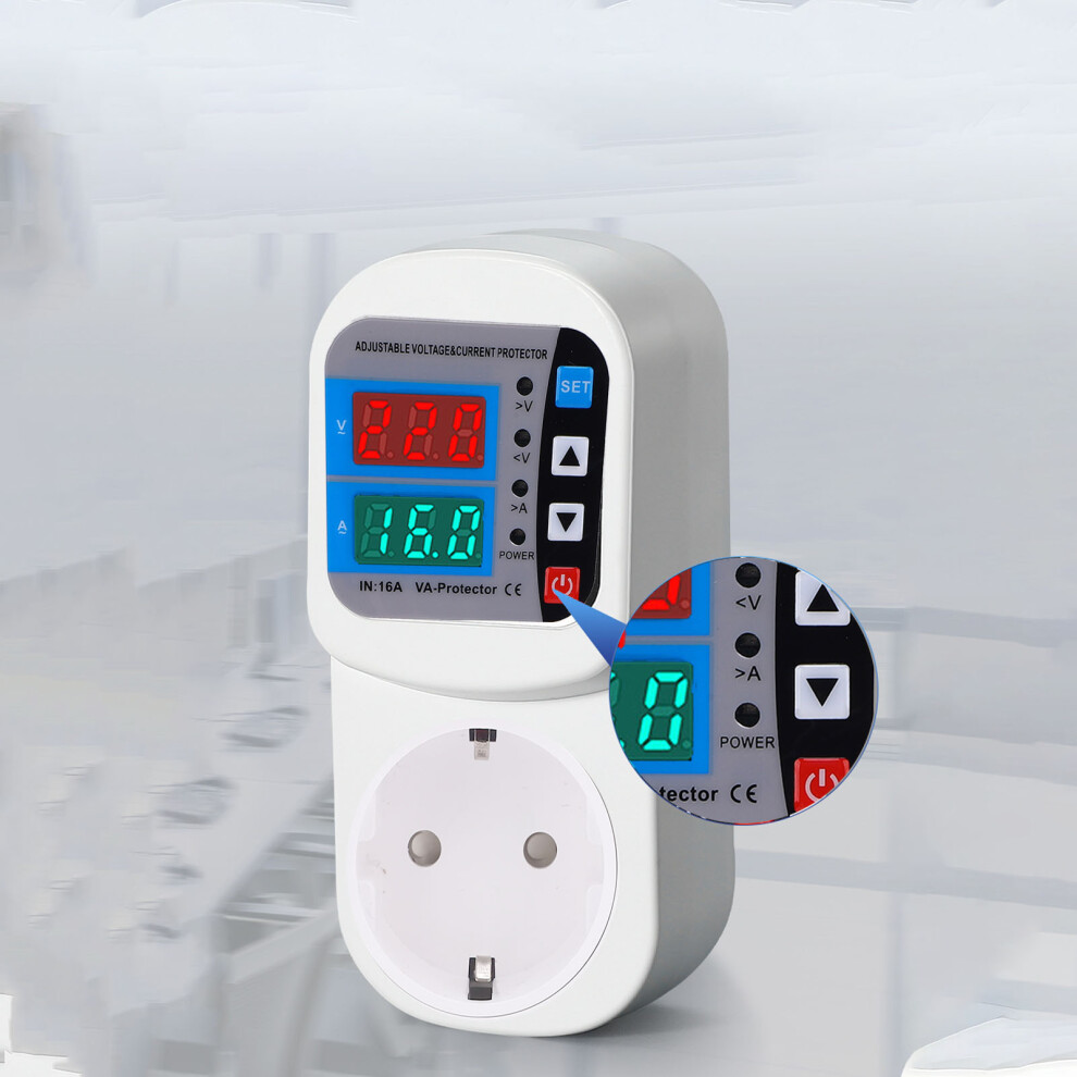 16A Digital Voltage Protector Surge Socket UK
