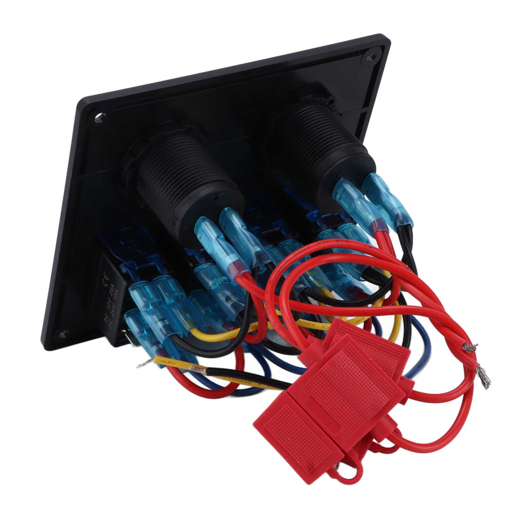 Ip65 Waterproof 4 Gang Rocker Switch Panel 12V 24V 7444352207862