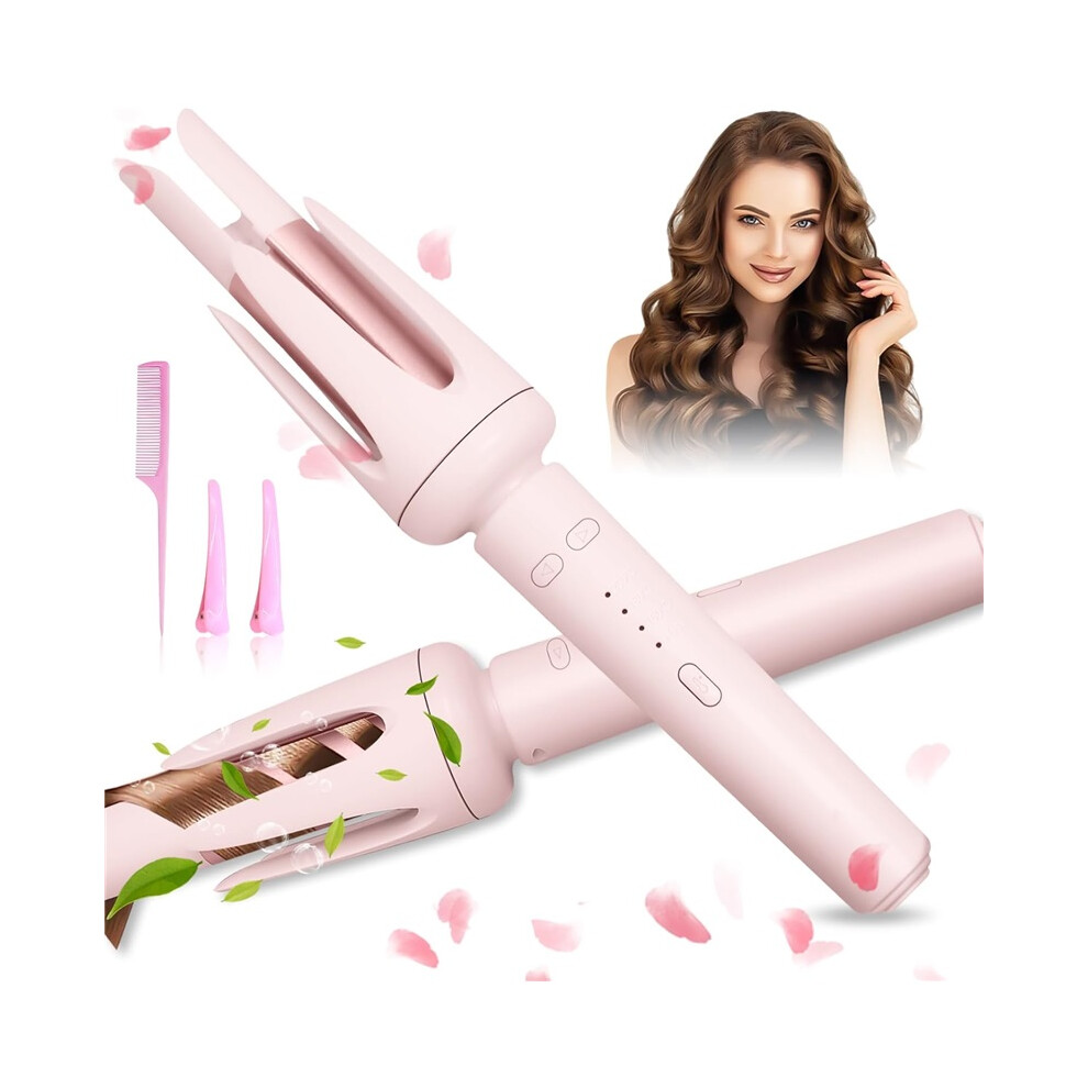 Stoyotu Auto Hair Curler Beginners Temperature Settings Automatic Curling Iron Anti-Scald Anti-Tangle Rotating Hair Waver Fine Hair Long Lasting Beach Waves