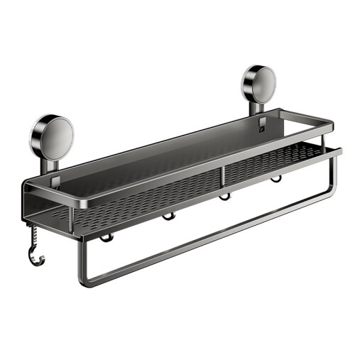 (40cm)Space Aluminium Wandregal mit Saughalterung für moderne Badezimmer 2