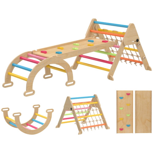 8-in-1 Toddler Climbing Frame，Multicolour
