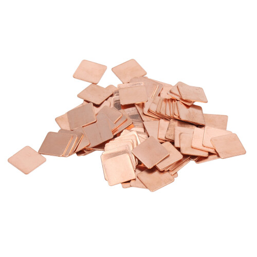 100Pcs Pure Red Copper Heatsink 20x20mm